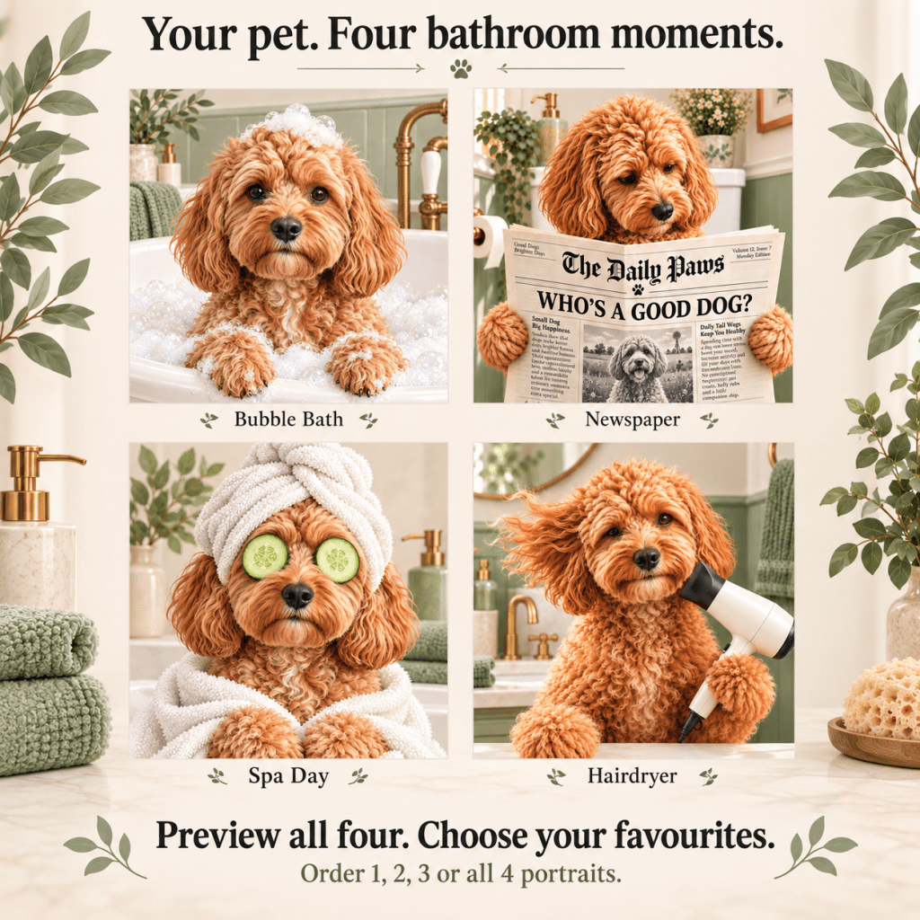 The Bathroom Collection — Custom Pet Portraits